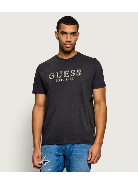Guess Póló Sötétszürke fekete