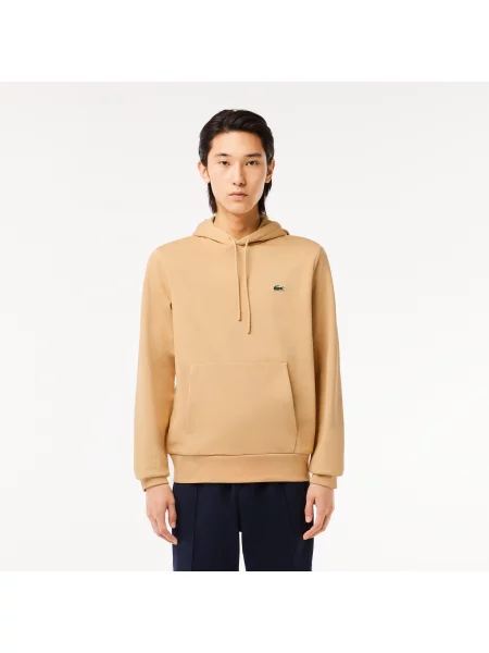Lacoste Bluza Z Kapturem Z Bawełny Organicznej brązowa