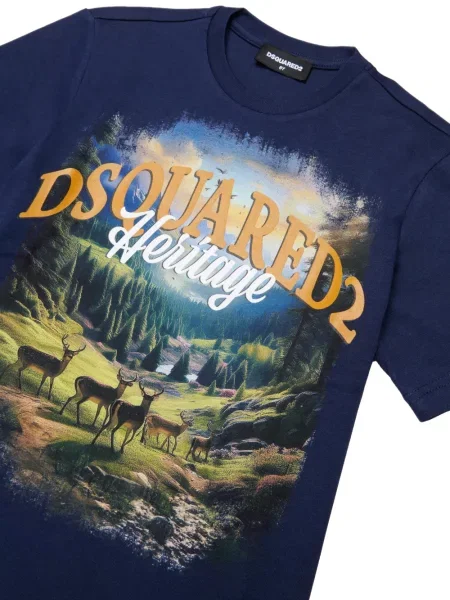 Koszulka dziecięca Dsquared2 niebieska