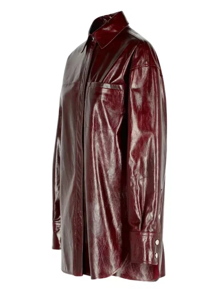 Cămașă Sportmax din piele roșu