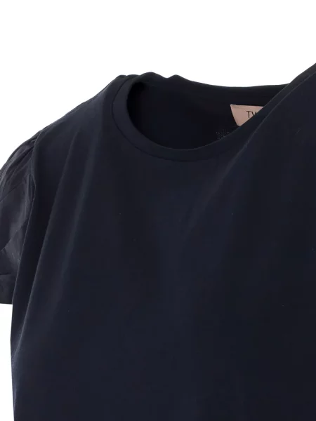 Tricou Twinset cu decolteu rotund negru