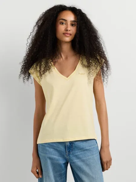 Pepe Jeans Tricou deschis galben