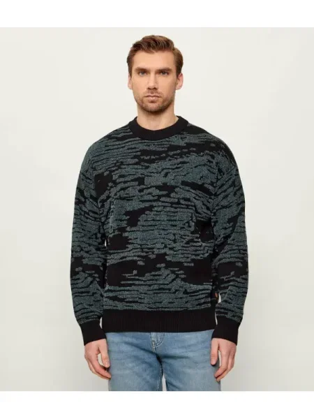 BOSS ORANGE Pulover Andscape | Relaxed fit negru