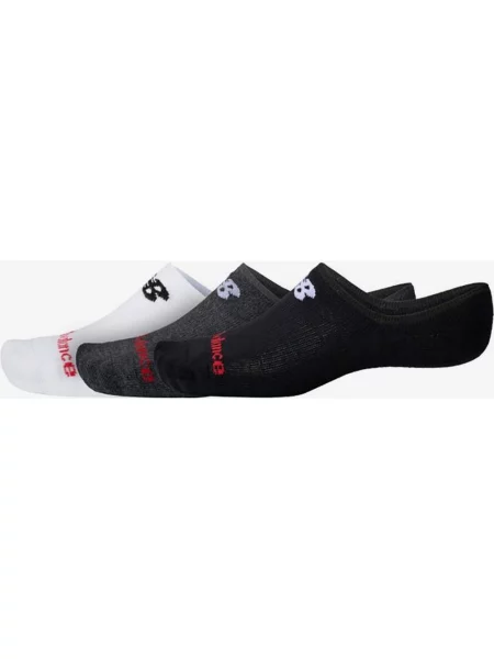Skarpety New Balance NB Everyday Ultra Low czarne szare 3 pary S białe