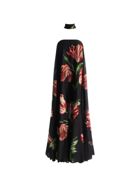 Rochie maxi Alice + Olivia cu model floral cu imagine negru