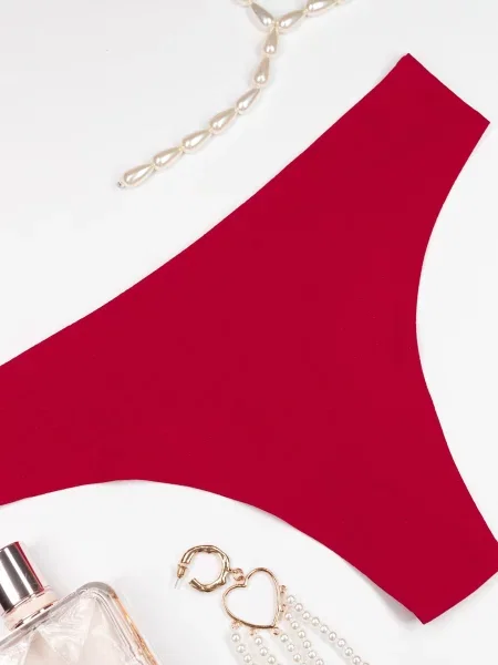 ISSA Plus Труси без підкладки червоний