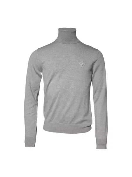 Sweter Dolce And Gabbana wełniany szary