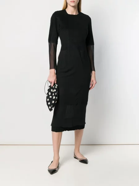 Průsvitné oblekové šaty Comme Des Garçons Pre-owned černé
