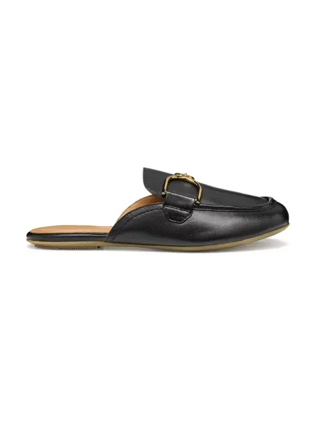 Usnjeni natikači Geox D PALMARIA črna