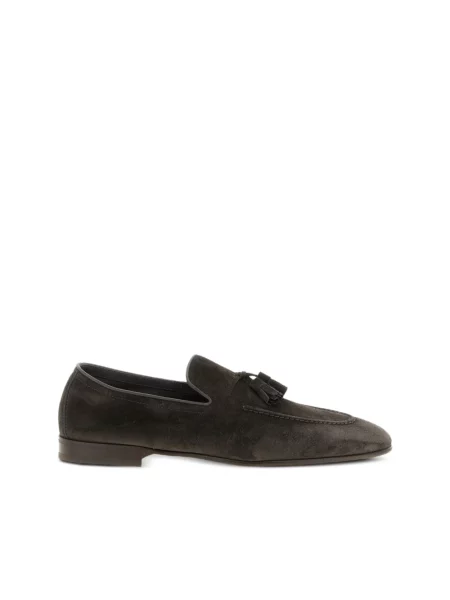 Półbuty Brunello Cucinelli skórzane brązowe