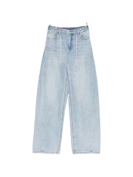 Blugi cu picior larg Alexander Wang cu cordon albastru