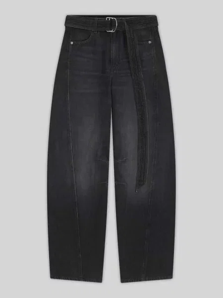 BOSS Orange Dżinsy Baloon HR Kobiety szary jednolity czarne