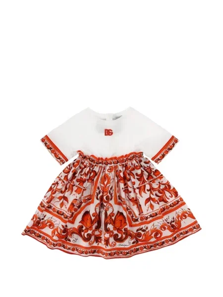 Dětské šaty Dolce & Gabbana bílé