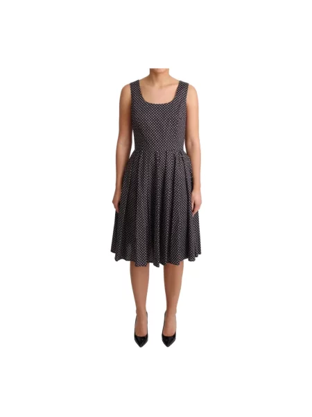 Krótka sukienka mini Dolce And Gabbana w kwiatki czarna