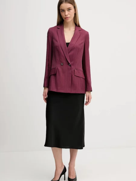 Піджак Sisley двобортний візерунок бордовий