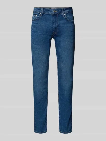 Jeansy o kroju slim fit z mieszanki bawełny model ‘LOOM’ Only & Sons niebieskie
