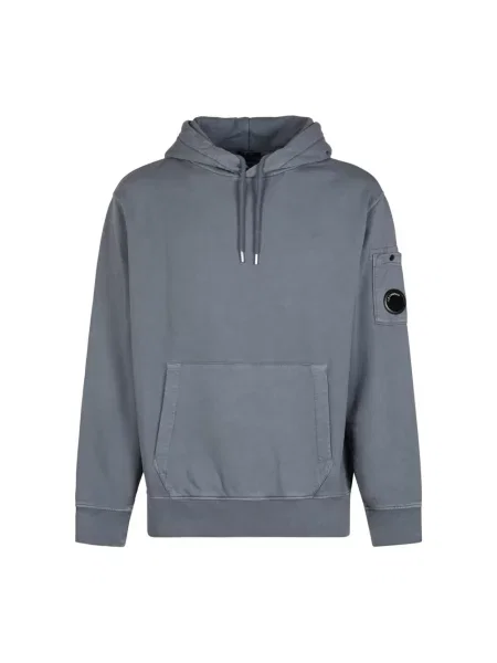 Dzianinowa bluza z kapturem C.p. Company niebieska
