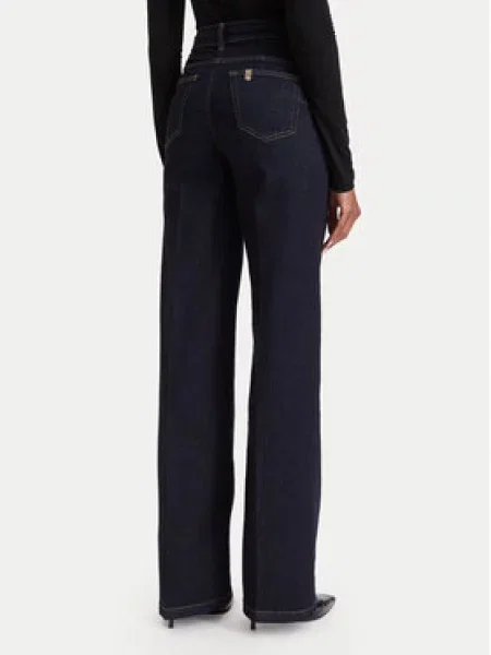 Liu Jo Jeans hlače Tall Mornarsko Flared Leg modra