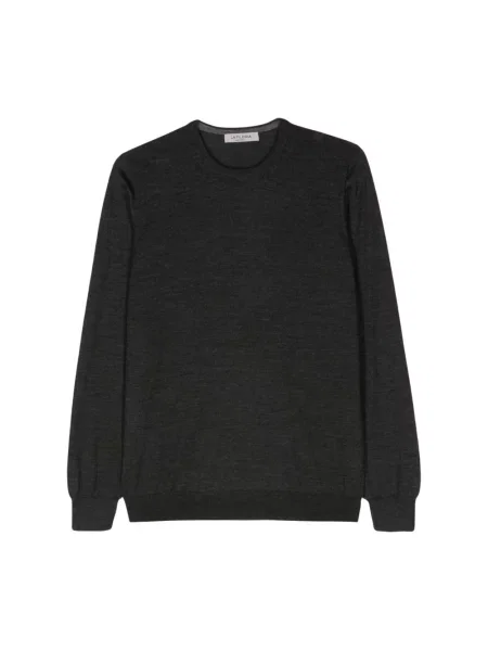 Sweter La Fileria wełniany szary