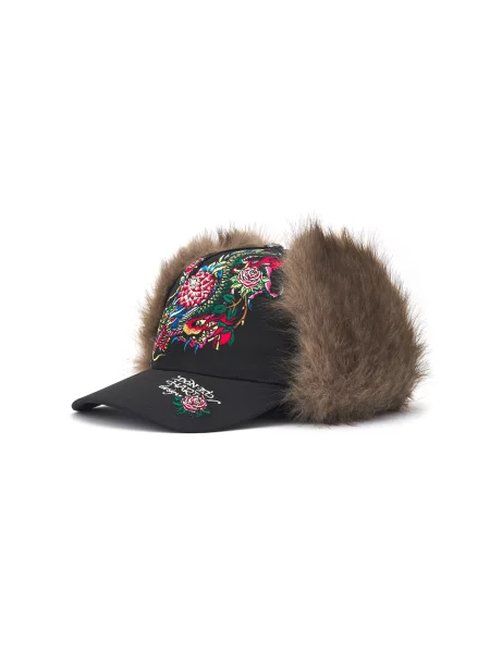 Ed Hardy Șapcă maro / verde / roșu negru