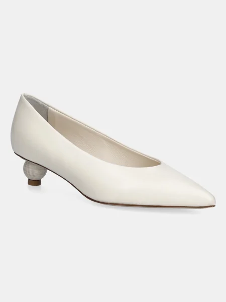 Weekend Max Mara pantofi de piele Wkabacini pe jos bej