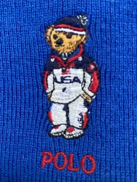 Класическа шапка Polo Ralph Lauren бродирана на райета черно