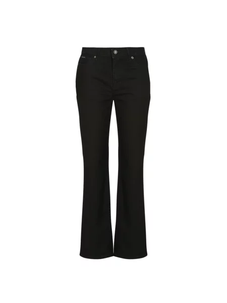 Ravne kavbojke Guess črna