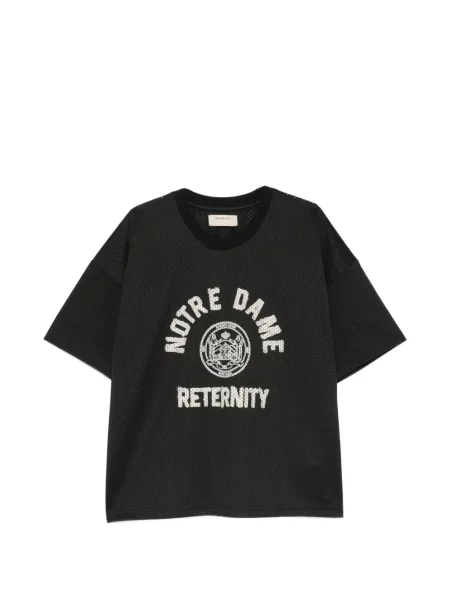 Hálós póló Reternity nyomtatás fekete