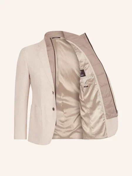 Joop! Sako Hectic Slim Fit S Odnímatelnou Klopou krémová béžová
