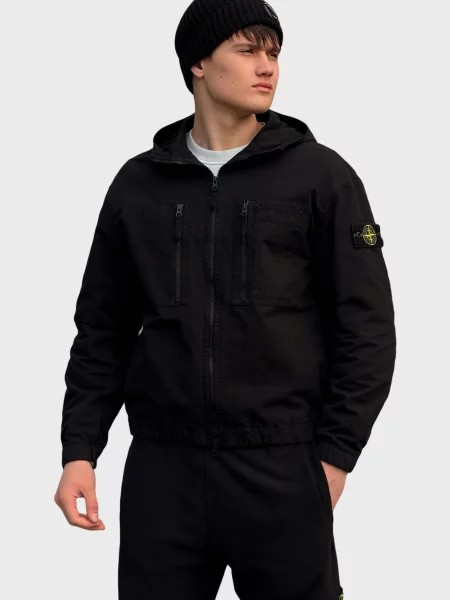 Куртка Stone Island с камнями черная