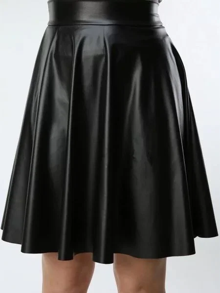 Kožna suknja Dewberry crna