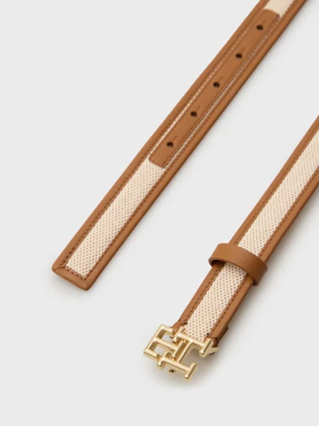 Ремень Tommy Hilfiger из канваса коричневый