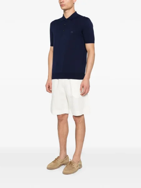 Polo Etro cu broderie albastru