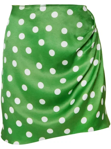 Fustă Carolina Herrera cu buline cu imagine verde