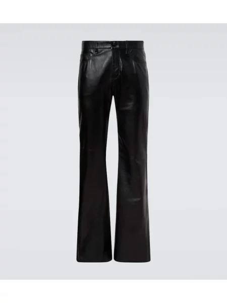 Pantaloni Acne Studios din piele negru