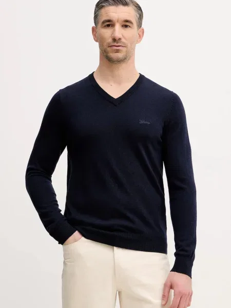 Guess pulover din amestec de mătase DAREN