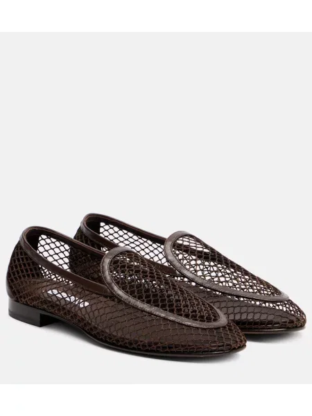 Usnjene mokasini Aquazzura rjava