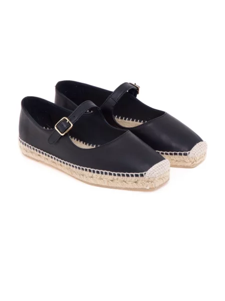 Espadryle Castaner skórzane czarne
