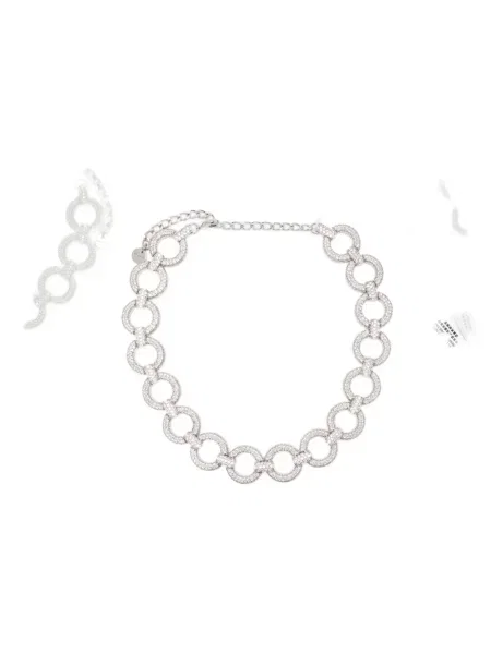 Colier Self-portrait de cristal argintiu