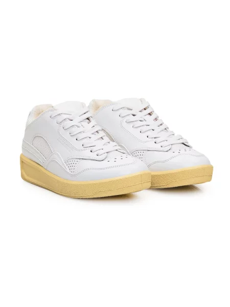Sneakersy Jil Sander skórzane białe
