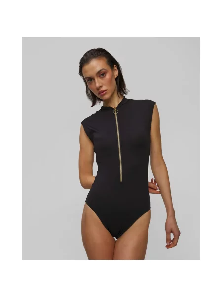 Dámske Jednodielne Plavky Seafolly Zip Front One Piece čierne