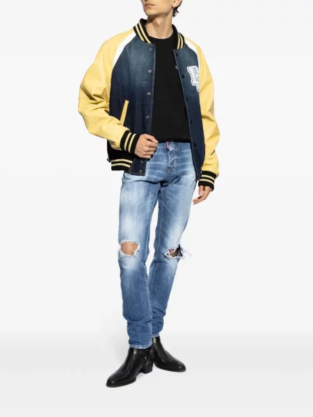 Siuvinėtas marškinėliai Dsquared2 juoda