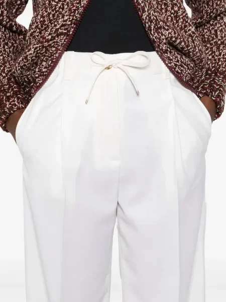 Pantaloni Moncler plisate alb