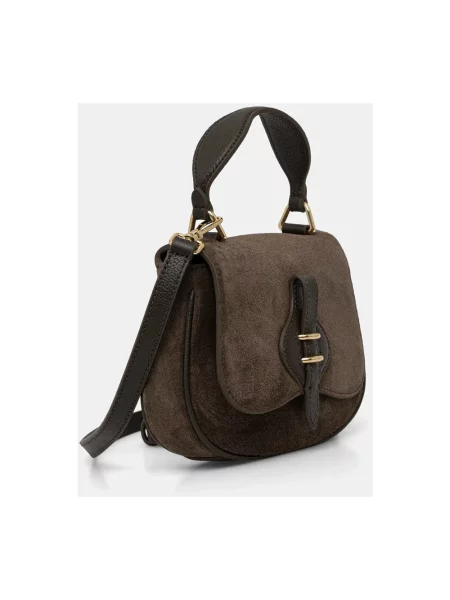 Coccinelle torebka crossbody zamszowa zielona