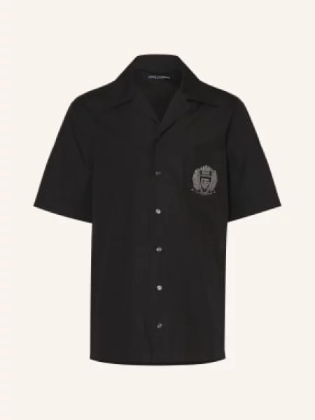 Dolce & Gabbana Resortová Košile Comfort Fit černá