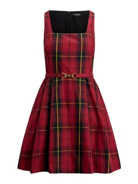 Lauren Ralph Lauren Rochie de cocktail Frantise galben / roșu / roșu bordeaux negru
