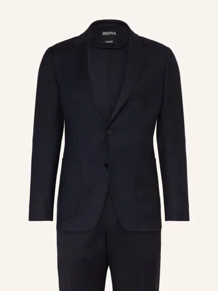 Zegna Oblek Drop 8 Extra Slim Fit tmavě modrá