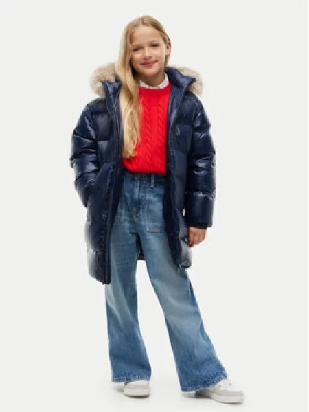 Tommy Hilfiger Pūkinė striukė Tamsiai mėlyna