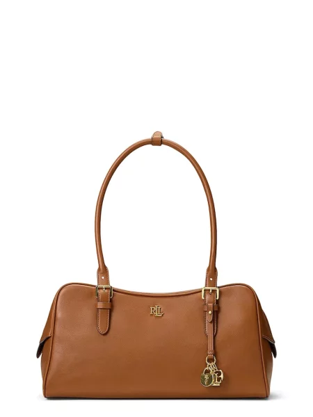 Lauren Ralph Lauren baguette kabelka kožená hnědá