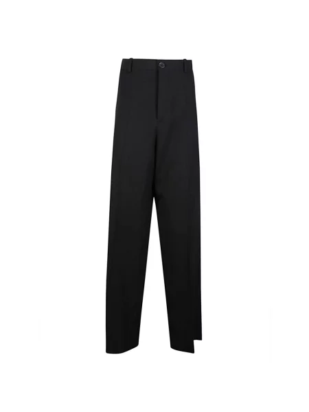 Lniane spodnie cargo Balenciaga czarne